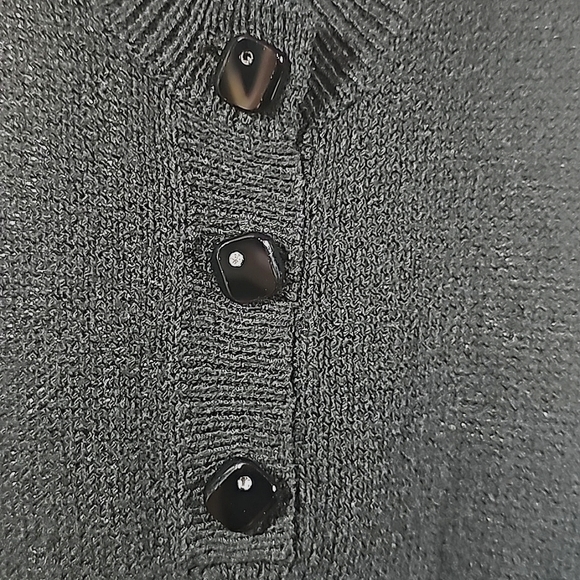 Tommy Hilfiger Denim| Vintage Stretch Knit Sweater Vest Midi Dress |Black&Tan XS - Picture 5 of 9